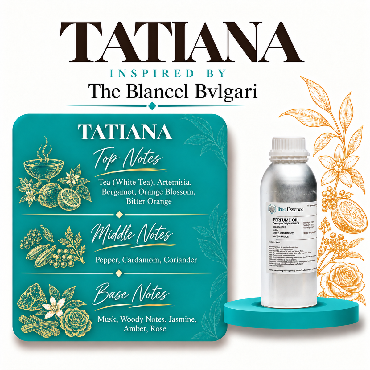 TATIANA Inspired by The Blance | Bvlgari | Medium Quality