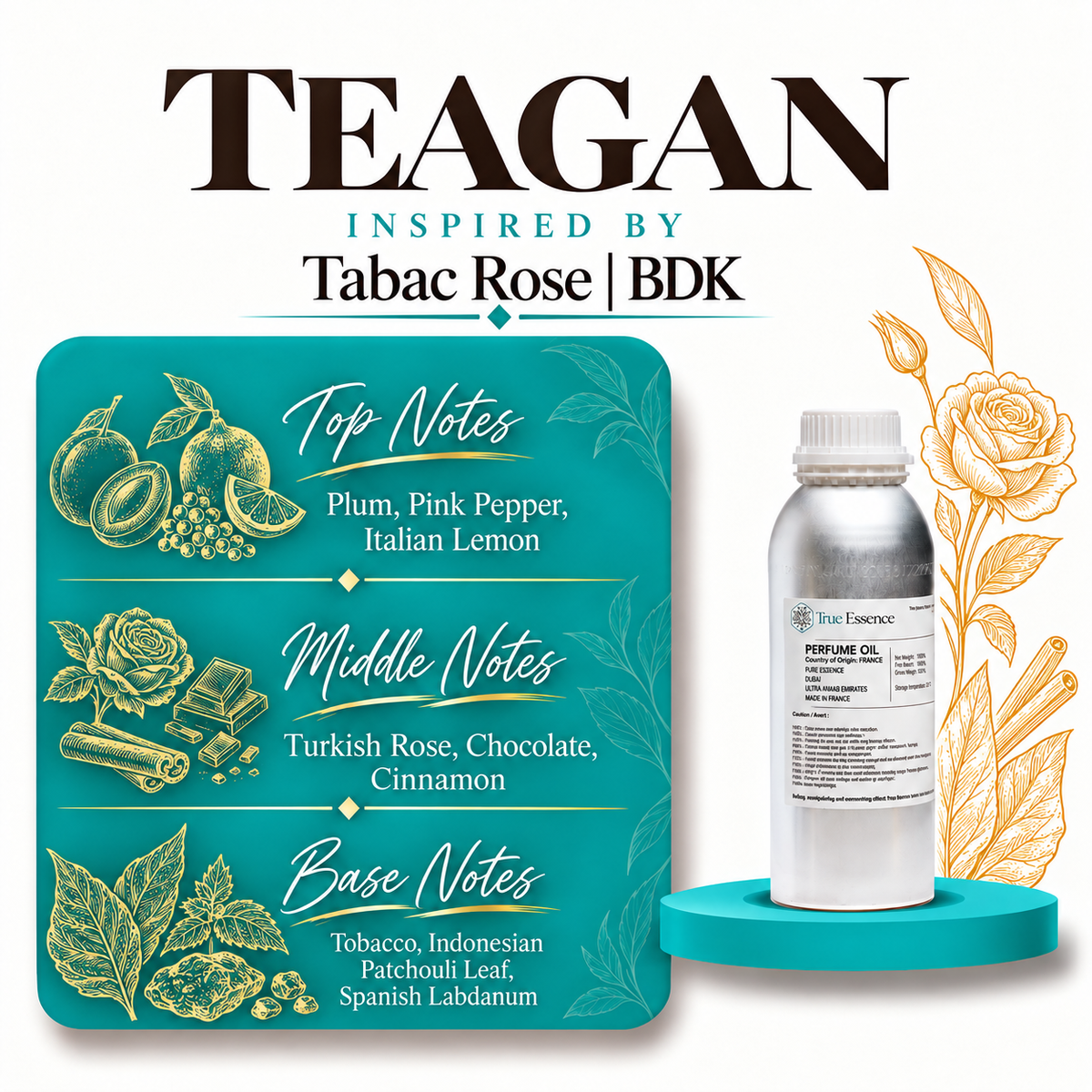 TEAGAN Inspired by Tabac Rose | BDK Parfums | Medium Quality