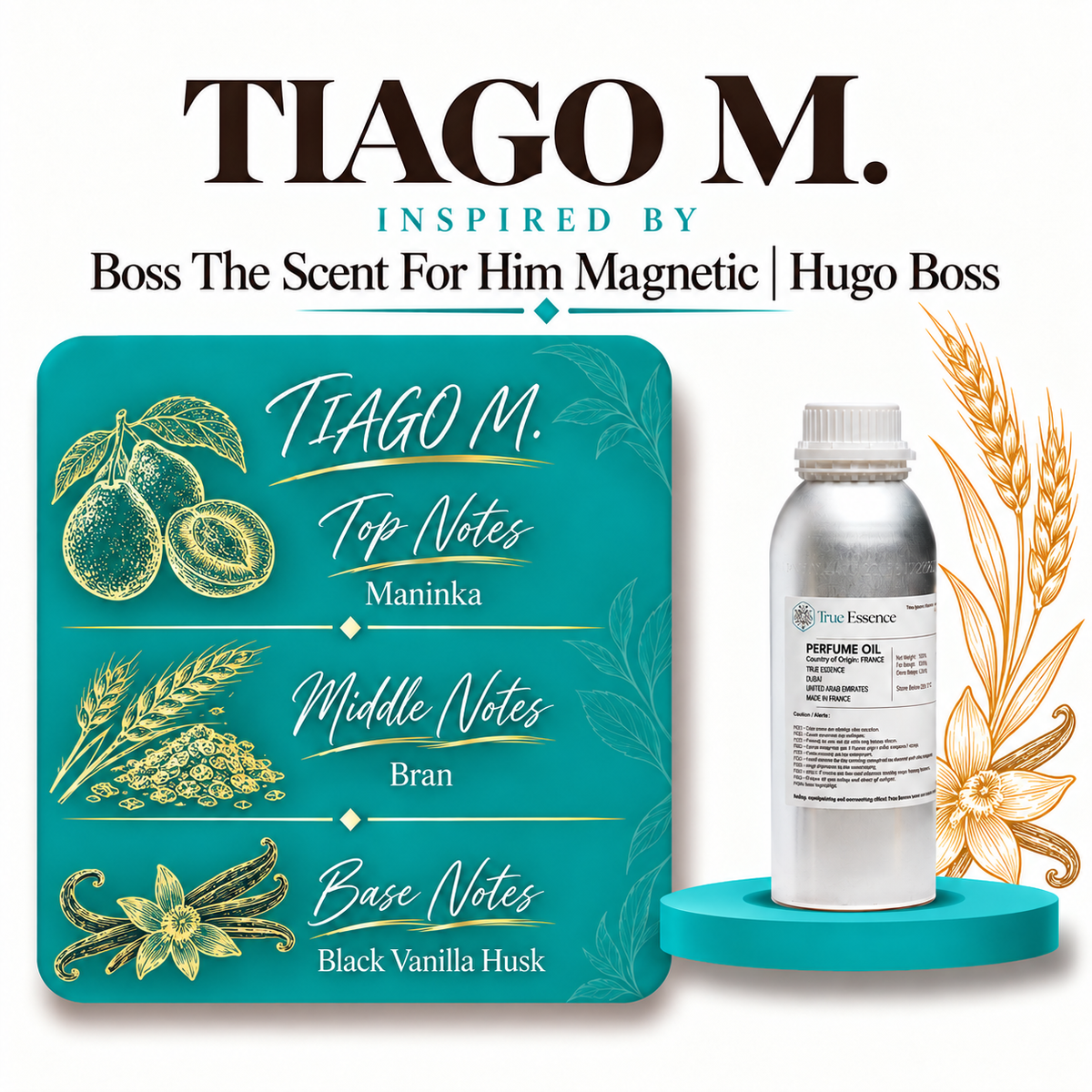 TIAGO M. Inspired By Boss The Scent For Him Magnetic | Hugo Boss | Medium Quality