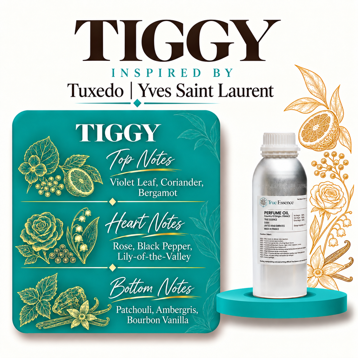 TIGGY Inspired By Tuxedo | Yves Saint Laurent | Medium Quality