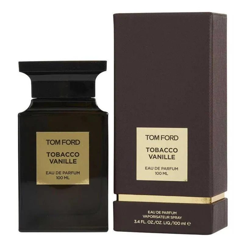 Tom Ford Tobacco Vanille perfume bottle and packaging on a white background