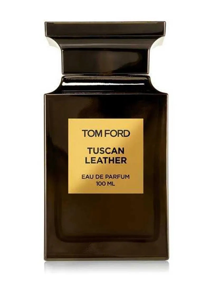 Tom Ford Tuscan Leather perfume bottle on a white background