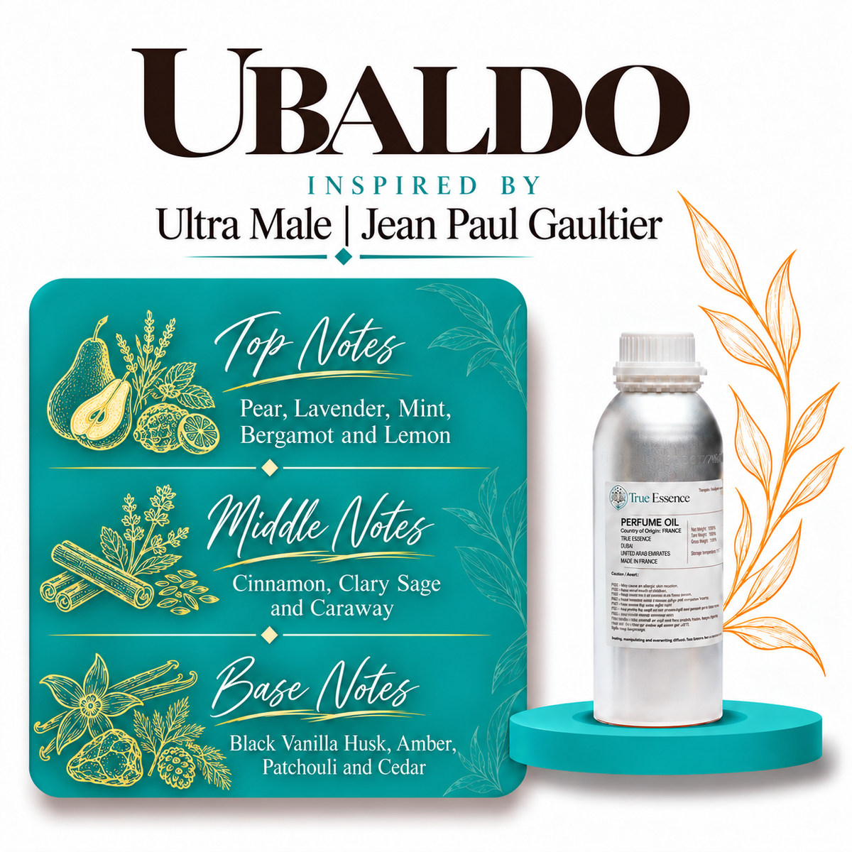 UBALDO Inspired By Ultra Male | Jean Paul Gaultier | Medium Quality