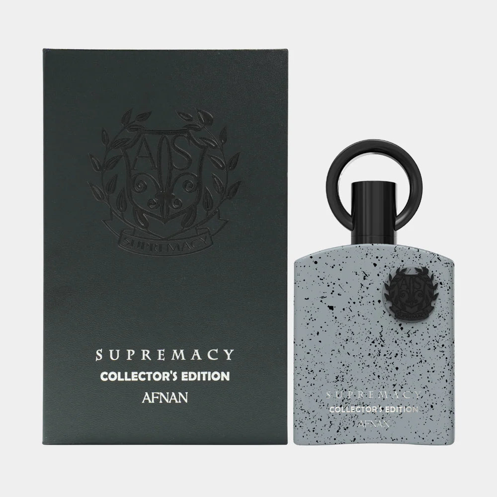 Afnan Supremacy Collector's Edition perfume bottle and packaging on a white background