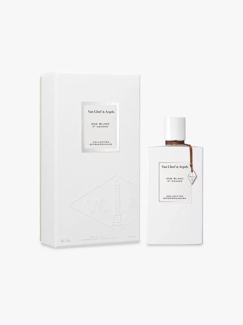 Van Cleef & Arpels perfume bottle and packaging on a white background