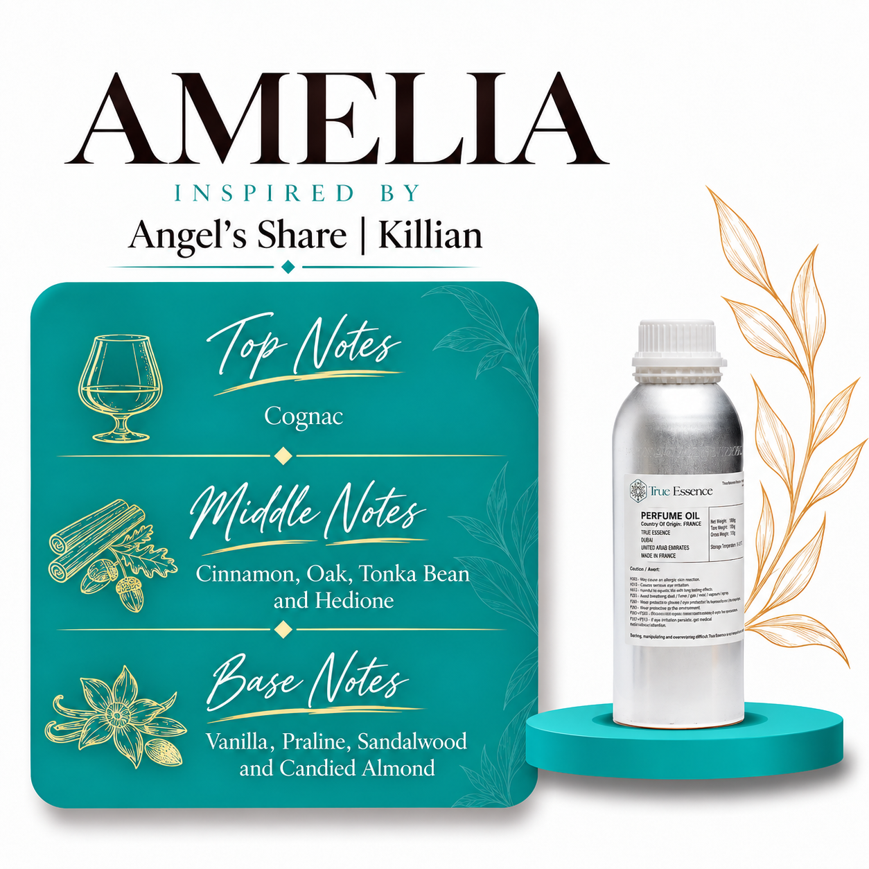 AMELYA Inspired By Angels' Share | By Kilian | Medium Quality