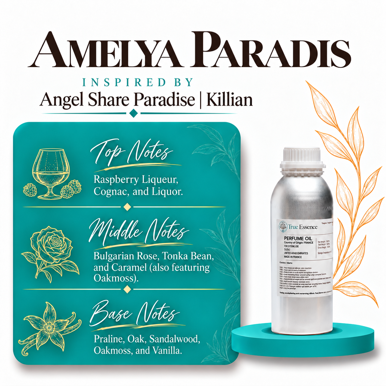 AMELYA PARADIS Inspired by Angel Share Paradise | Killian | Medium Quality