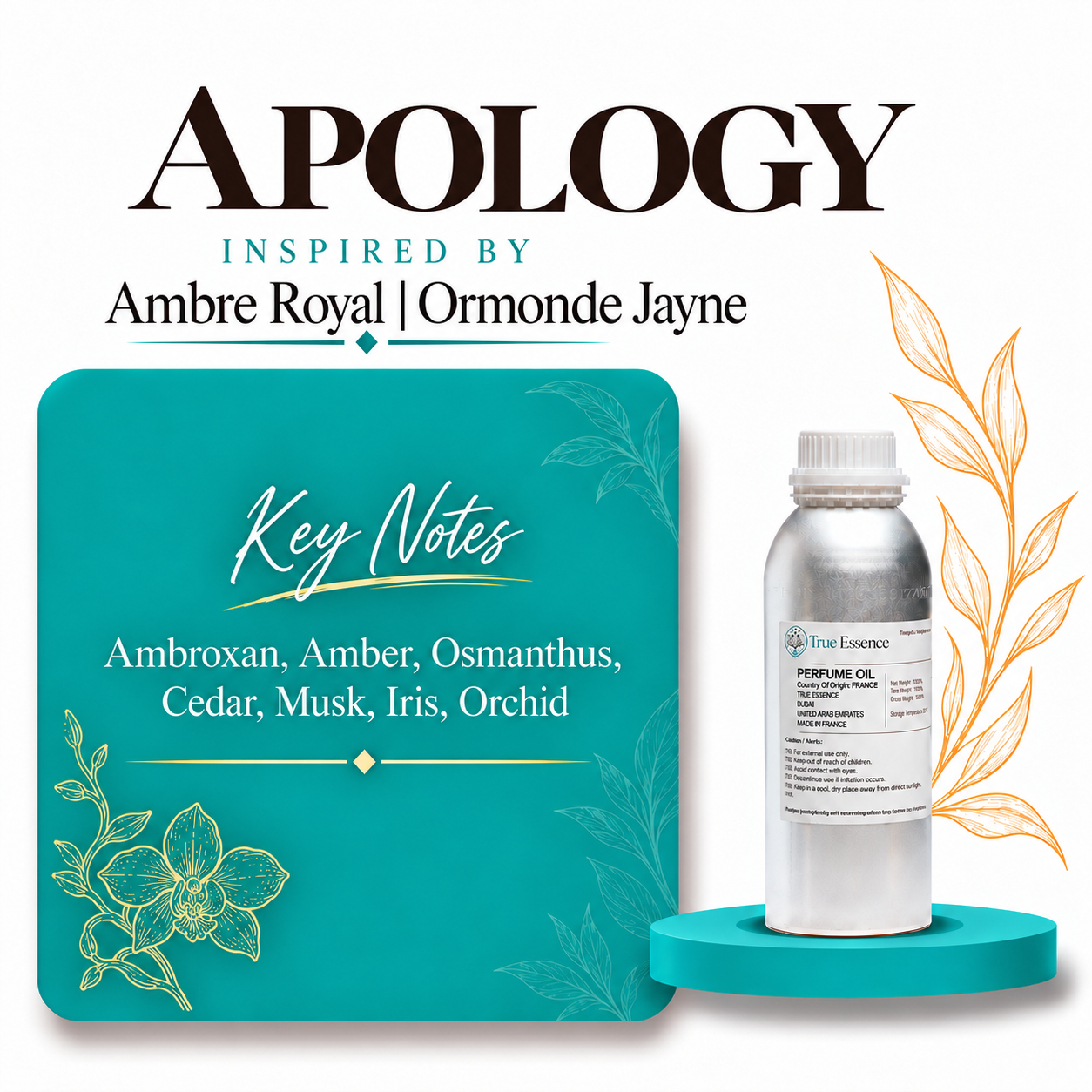APOLOGY Inspired by Ambre Royal | Ormonde Jayne | Medium Quality