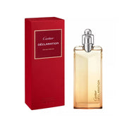 Cartier Declaration perfume bottle and red box on a white background