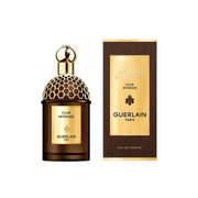 Guerlain Cuir Intense perfume bottle and packaging on a white background