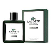 Lacoste perfume bottle and packaging on a white background