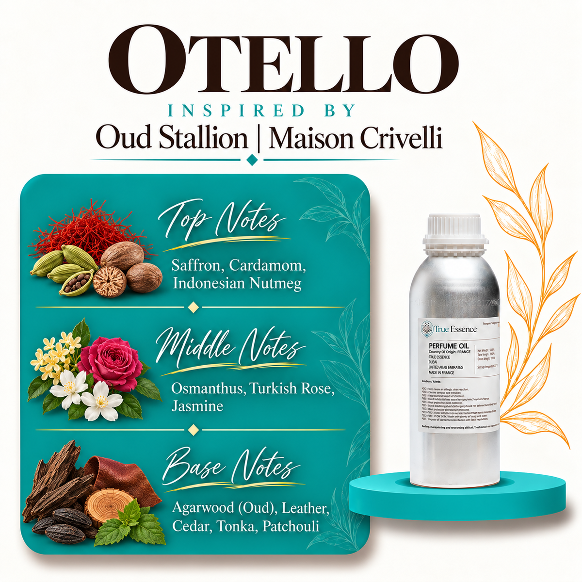 OTELLO Inspired by Oud Stallion | Maison Crivelli | Medium Quality